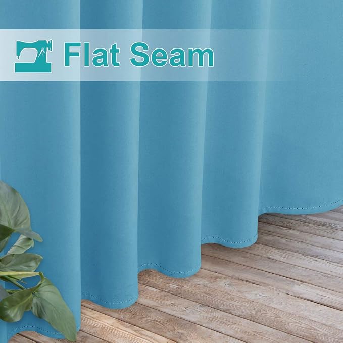 NICETOWN Outdoor Curtains for Patio Waterproof Set of 2, Thermal Insulated - Image 7