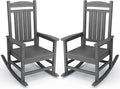 KINGYES HDPE Patio Rocking Chair Set of 2, Outdoor Rocking Chairs Porch Rocker by KINGYES