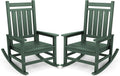 SERWALL Oversized Outdoor Rocking Chair Set of 2, HDPE Rocker by SERWALL