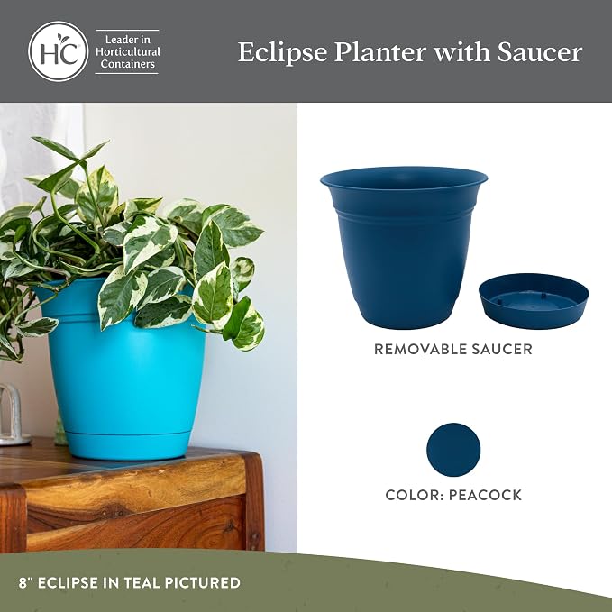 The HC Companies 6 Inch Eclipse Round Planter Pots - Image 2