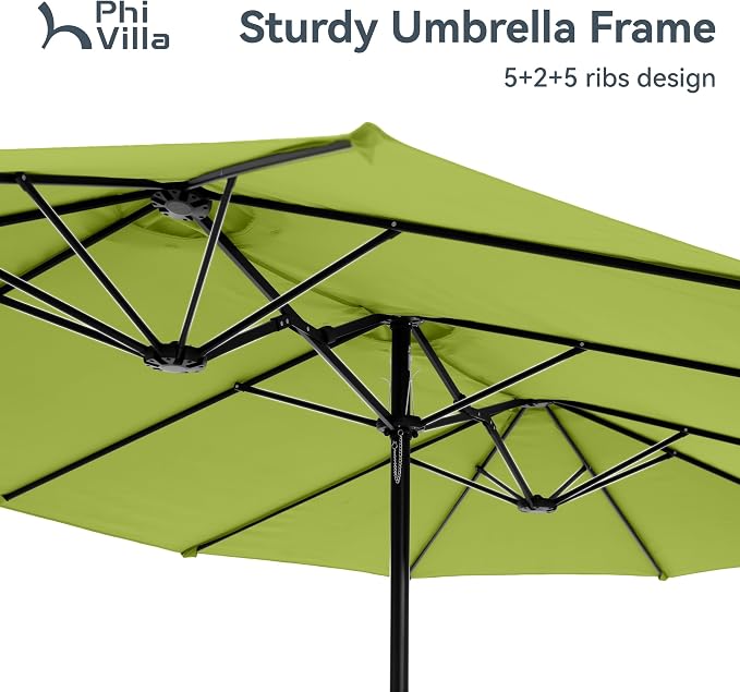 PHI VILLA 15ft Large Patio Umbrellas - Image 8