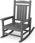 KINGYES HDPE Outdoor Rocking Chair, Widened Seat Patio Rocking Chair, Oversized by KINGYES