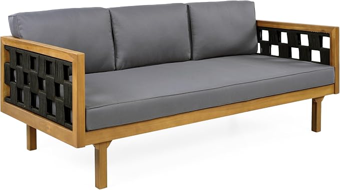 Christopher Knight Home Rosie Acacia Wood Outdoor Daybed Sofa - Image 7
