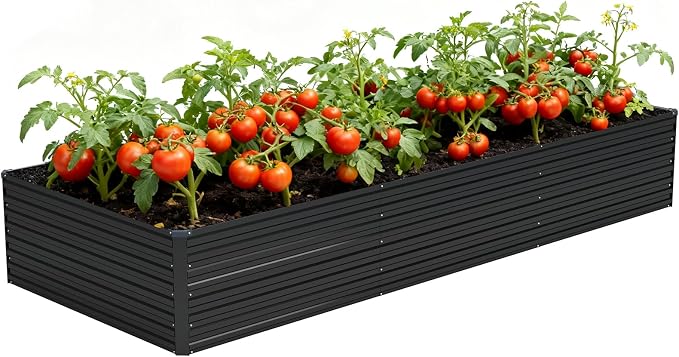 Vengarus 12x4x2FT Galvanized Raised Garden Bed Kit, Large Rectangle Elevated by Vengarus