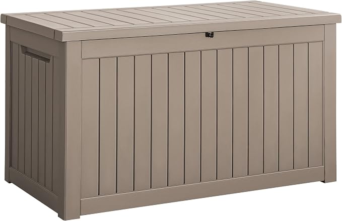 Devoko XXL 230 Gallon Resin Large Deck Box Waterproof Outdoor Storage Box by DEVOKO