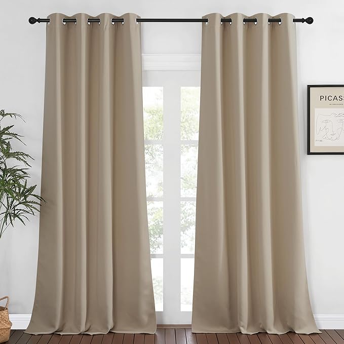 NICETOWN Bedroom Curtain Room Darkening Drapery 102 inches Length by NICETOWN