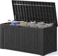 Patiowell 120 Gallon Large Deck Box, Outdoor Lockable Storage Box by Patiowell