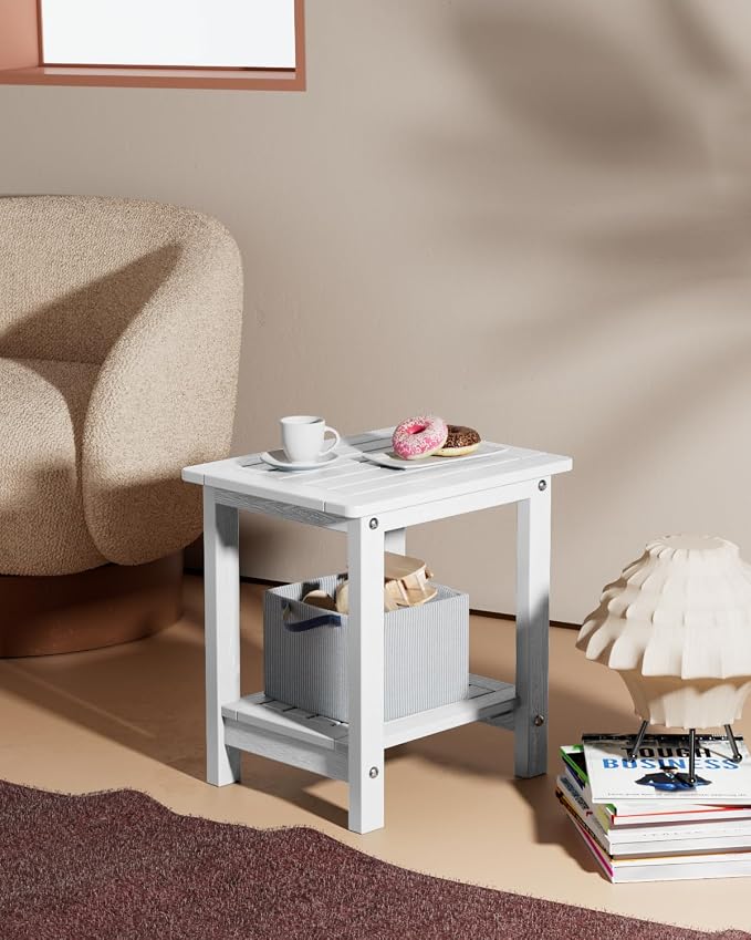 YEFU Outdoor Side Table for Patio: 16" HIPS Weather - Image 2