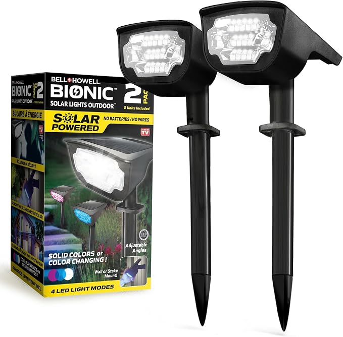 Bell+Howell Solar Lights Outdoor Bionic Burst Waterproof IP67 Path Lights by BellHowell