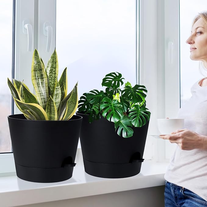 12 Inches Indoor Self Watering Planters - Image 4