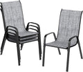 TLSUNNY Patio Chairs, Stackable Textilene Outdoor Dining Furniture by TLSUNNY