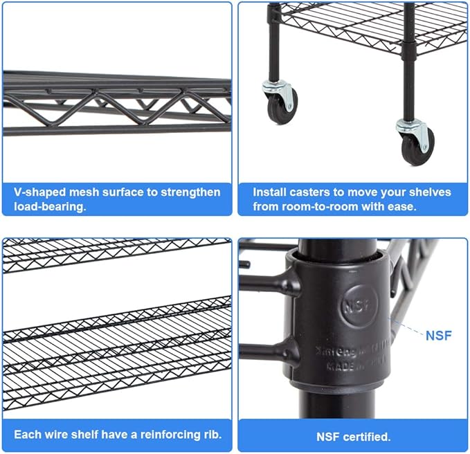 BestOffice | 6-Tier Wire Storage Shelves - Image 6