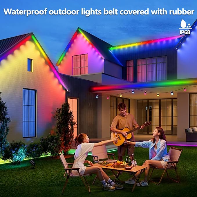 50FT Outdoor LED Strip Light Waterproof, IP68 Outside RGB+IC Light Strip - Image 5