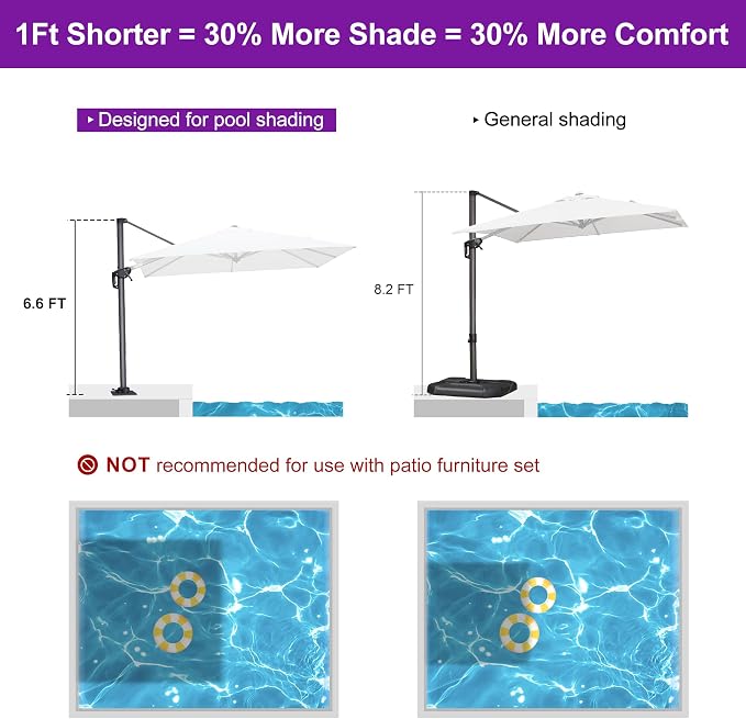 PURPLE LEAF 8' X 8' Patio Umbrella - Image 2