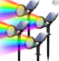 Solar Spotlights Outdoor Color Changing, 180°Adjustable Flag Pole Lights by XTGTP