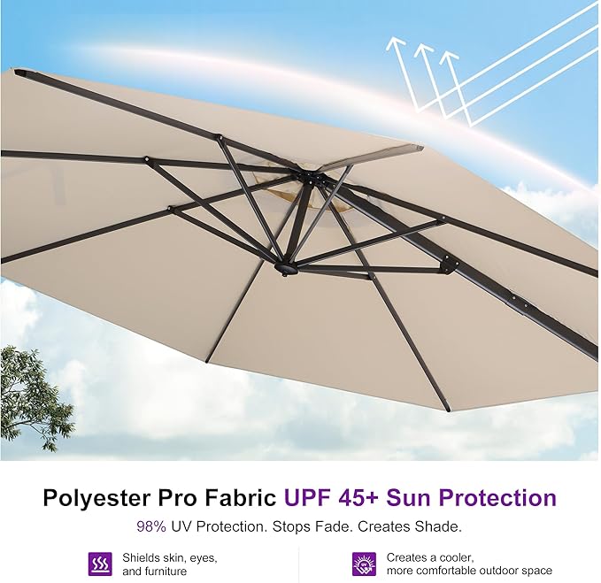 PURPLE LEAF 10 Feet Patio Umbrella - Image 6
