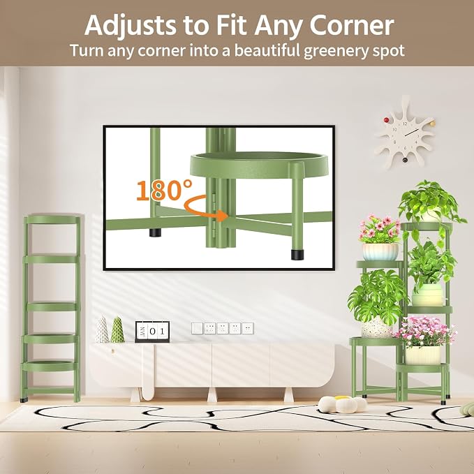 LASZOLA 5 Tiered Folding Plant Stand Indoor - Image 3