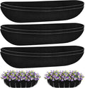 Riare 6 Pack 36 Inch Black Felt Window Box Liners- Fabric Trough Planter Basket by Riare