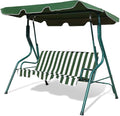 Porch Swing Outdoor, 3 Person Patio Swing w/Removable Cushion, Stand & by DREAMADE