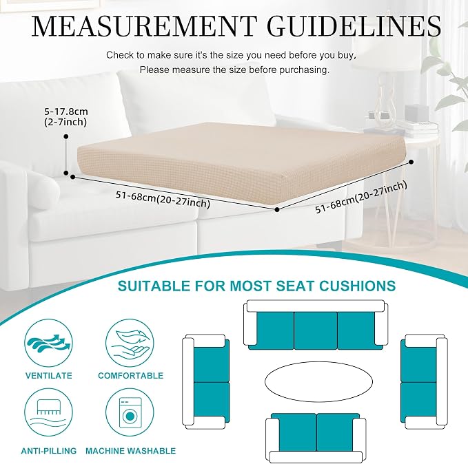 14Pcs Stretch Patio Cushion Covers, Outdoor Couch Covers Replacement, Outdoor - Image 2