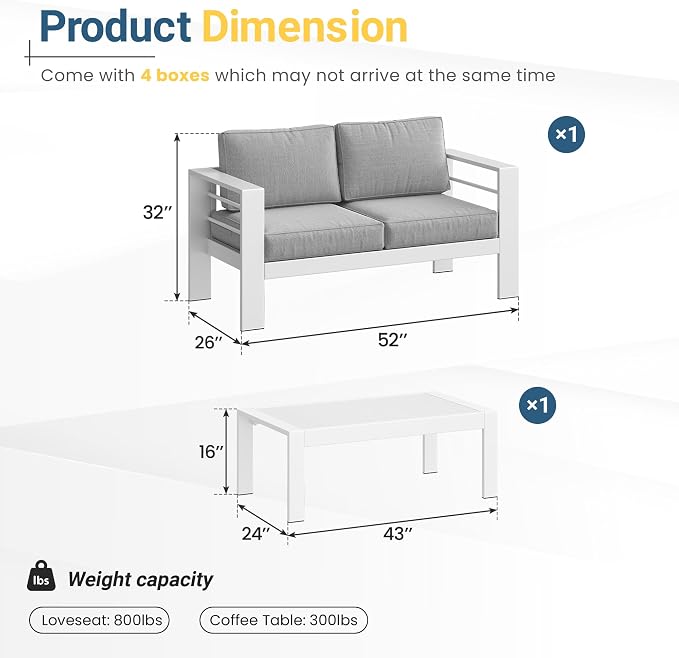 Solaste Aluminum Patio Furniture Set - Image 2