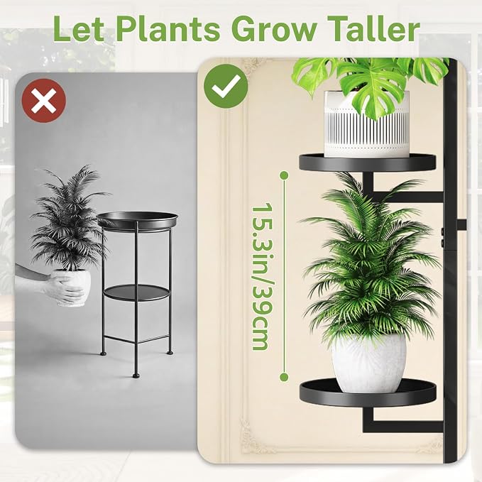 iDavosic.ly 4 Tier Plant Stand Indoor Outdoor, Tiered Corner Multiple Flower - Image 5