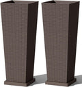 Greesum Set of 2 Tall Plastic Planters by BuynowfromGreesum