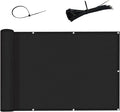 LOVE STORY 3'x6' Black Balcony Screen Privacy Fence Cover UV Protection by LOVESTORY