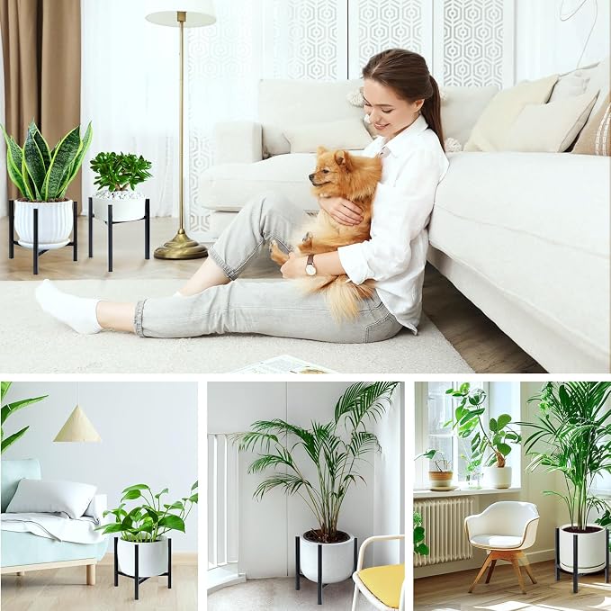 Airpark Plant Stand Indoor Adjustable, Metal Modern Plant Stands, Heavy Duty - Image 5