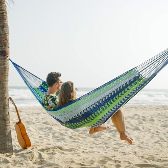 Lazy Daze Hammocks Handwoven Mayan Hammock, 10.5 FT Soft Rope Double Hammocks - Image 8