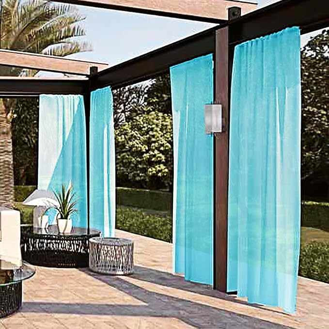 SpaceDresser Waterproof Outdoor Sheer Curtains - Image 2