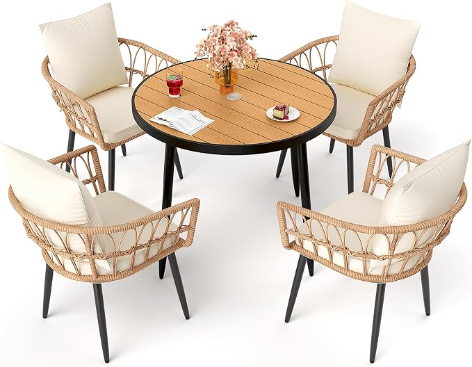 Pamapic 5-Pieces Patio Dining Set - Image 2