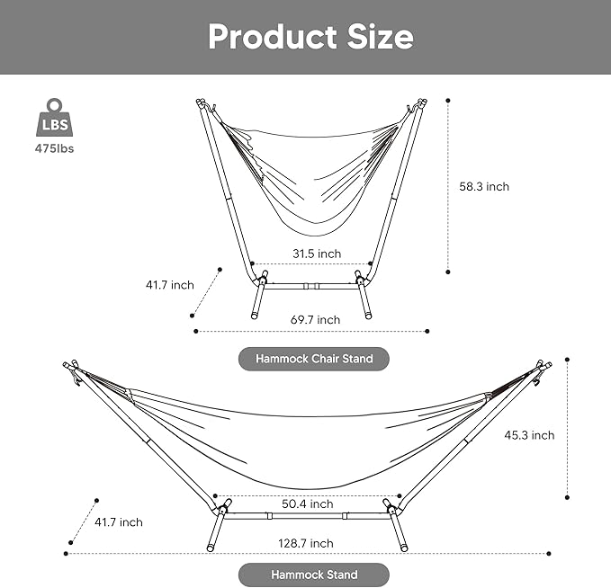 SUNCREAT 2-in-1 Hammocks Hammock Chair - Image 7