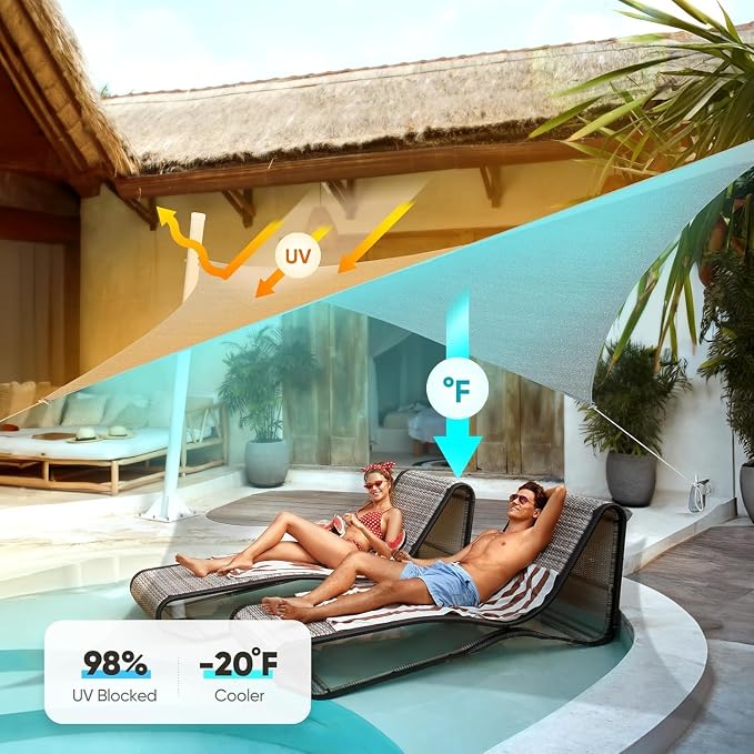 Quictent Large Triangular Sun Shade Sail 24x24x24ft - Image 8