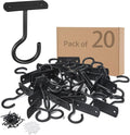 2.5in Ceiling Hooks for Hanging Plants 20Pack Black by QualityEfficiency
