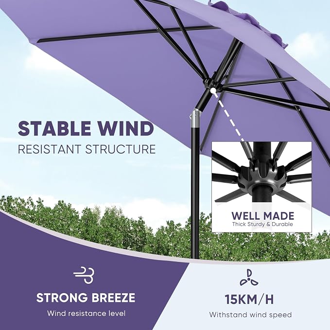 Tempera Patio Market Outdoor Table Umbrella - Image 6