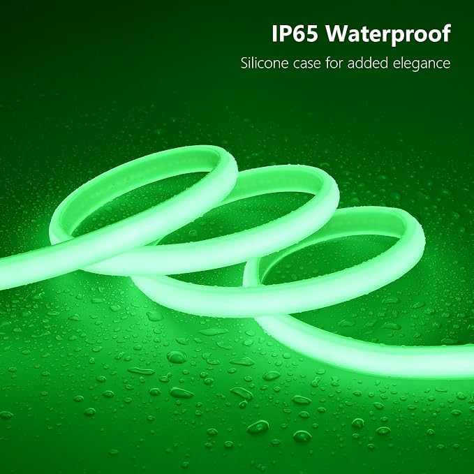 AC 110V COB LED Strip Lights Outdoor Waterproof 65.6ft, IP65 Flexible Cuttable - Image 2