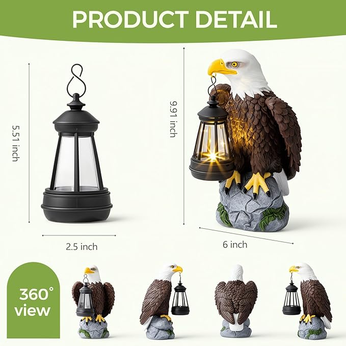 American Bald Eagle Garden Statue - Image 6