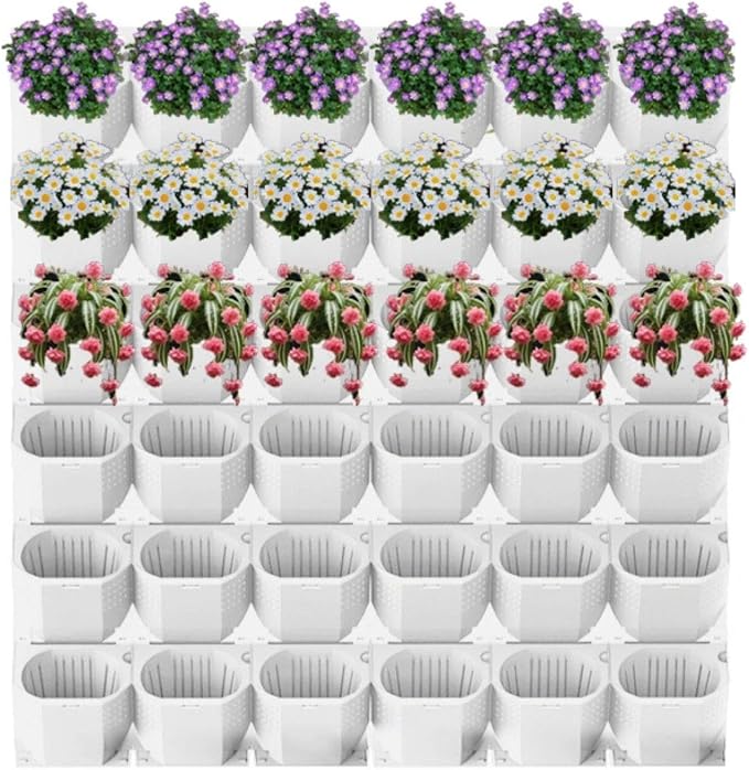 36 Pockets Living Wall Planter Indoor, Self Watering Wall Hanging Planters by Unknown