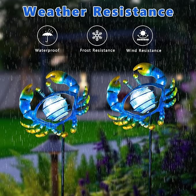 Outdoor Garden Solar Lights, Crab Outdoor Figurine Lights - Image 4