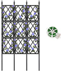Garden Trellis for Climbing Plants Outdoor 5.25 FT, Iron Pipe Metal Support by WellSign