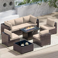 Outdoor Terrace Furniture Set, 8 Piece Outdoor Furniture Set, by ASJMR