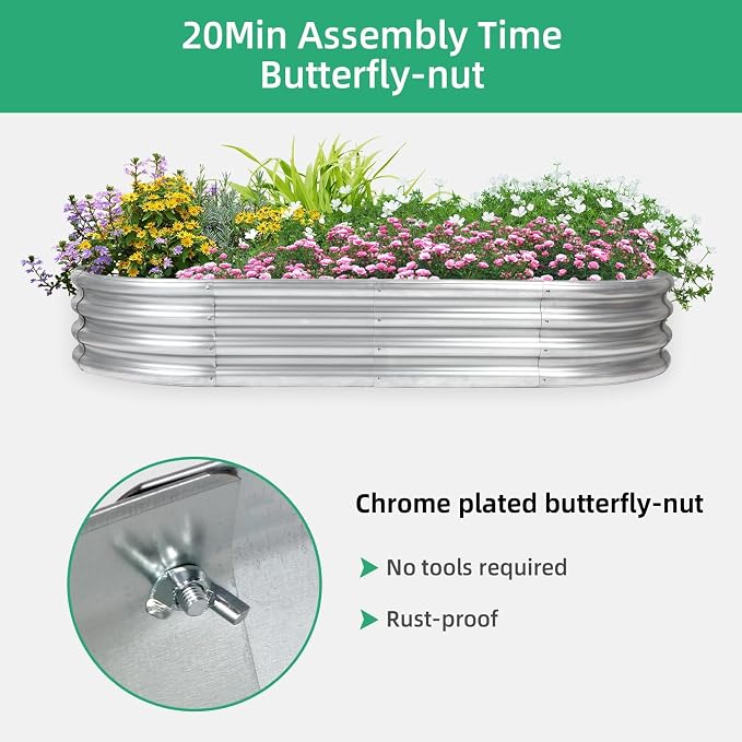 2 pcs 4×2×1 ft Raised Garden Bed - Image 5
