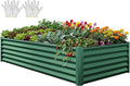 YITAHOME 8x4x1.5ft 2pcs Large Raised Garden Bed Kit, Galvanized Metal Planter by YITAHOME