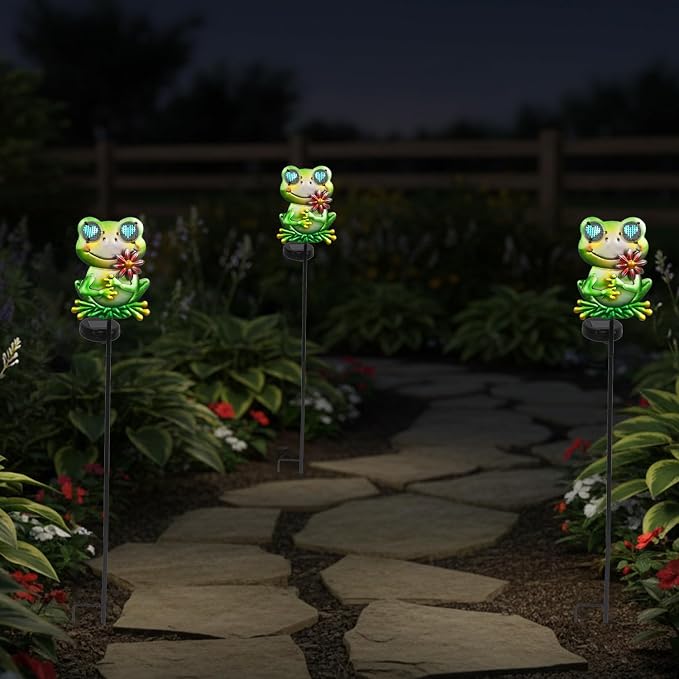 Solar Frog Garden Stake 39.3inch - Image 9