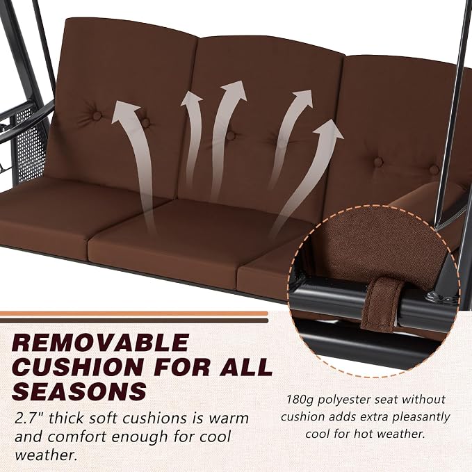 AECOJOY Outdoor Porch Swing - Image 2