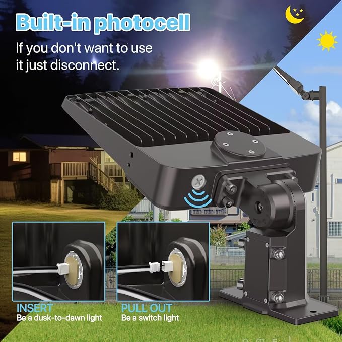 HYPERLITE LED Parking Lot Light - 200W 30000LM 5000K Led Parking Lot Lights - Image 5