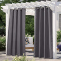 NICETOWN Patio Outdoor Curtain Grey Waterproof, Gazebo Covers by NICETOWN