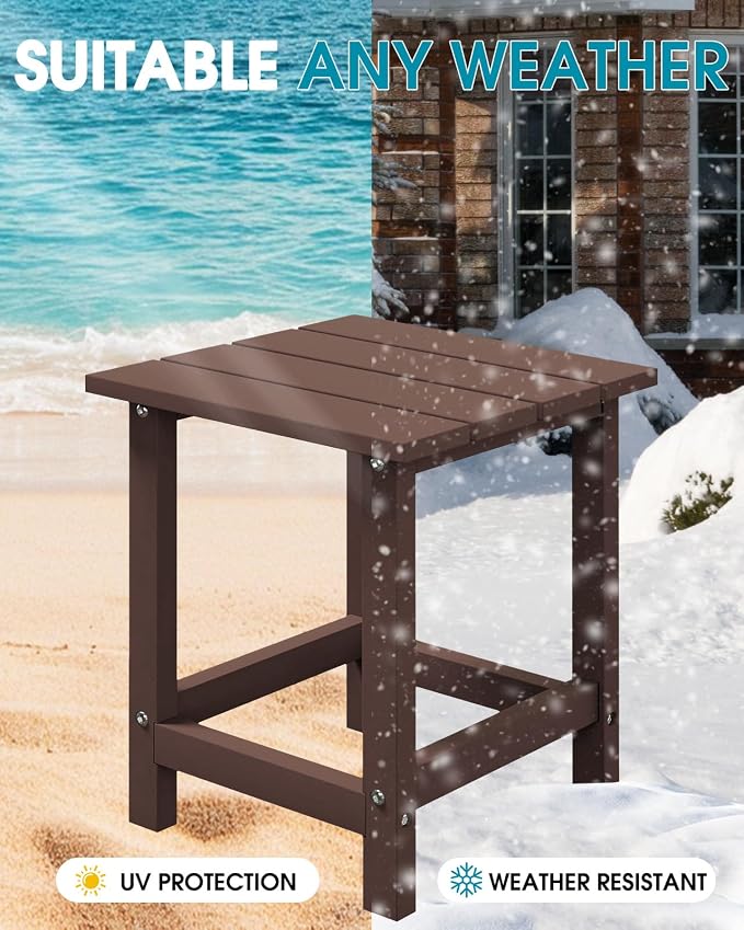 MUCHENGHY Adirondack Outdoor Side Table, 14.7" Patio Side Table Weather - Image 7