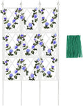 5.25FT Metal Pipe Trellis for Climbing Plants Outdoor, Garden Wall White Trellis by WellSign